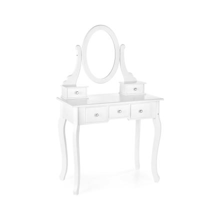 Tualetes galdiņš SARA 80x130 cm + stool 45x37 cm balta