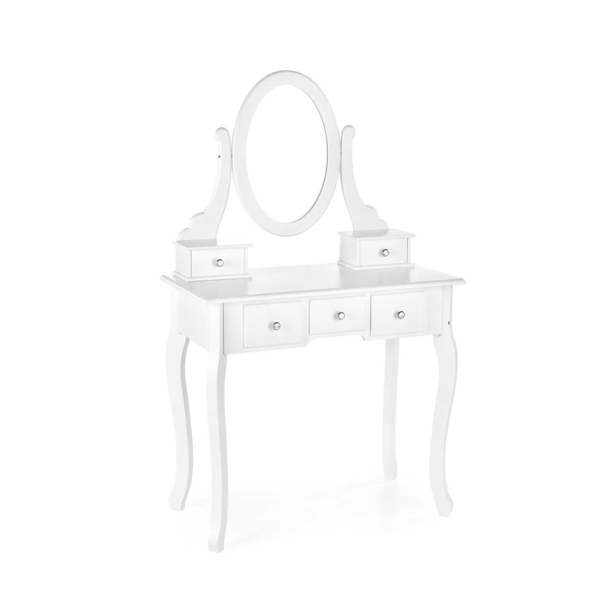 Tualetes galdiņš SARA 80x130 cm + stool 45x37 cm balta