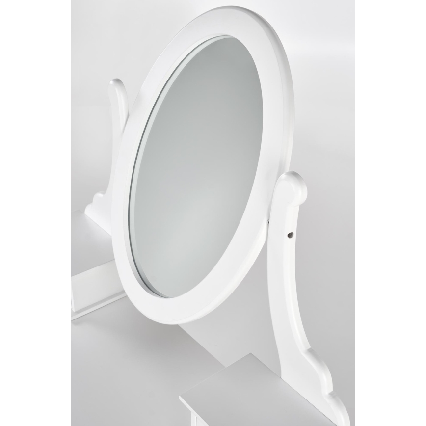 Tualetes galdiņš SARA 80x130 cm + stool 45x37 cm balta