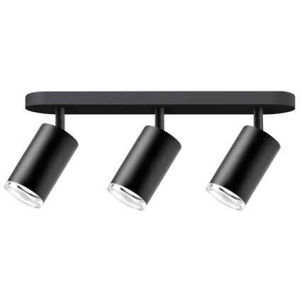 TUMY Stiprinošanas LED RGBW vannas istabas gaismeklis 3xGU10/6,5W/230V 2700-6500K Wi-Fi IP44 melns