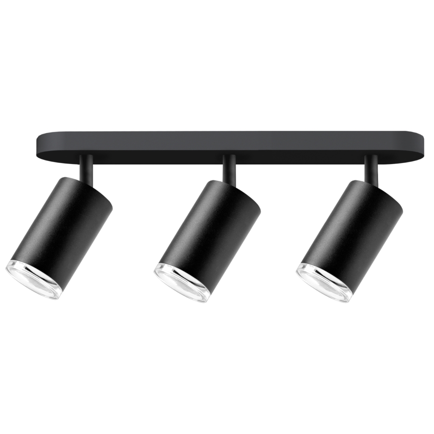TUMY Stiprinošanas LED RGBW vannas istabas gaismeklis 3xGU10/6,5W/230V 2700-6500K Wi-Fi IP44 melns