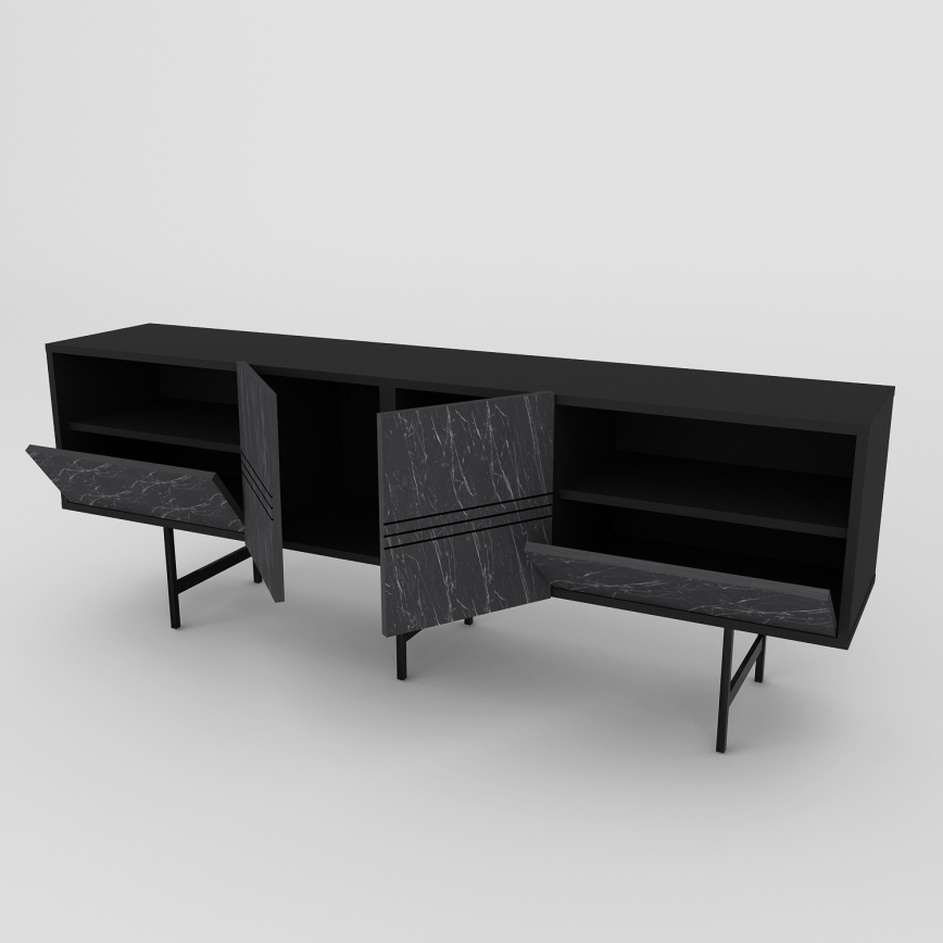 TV Galdiņš DERIN 65x180 cm melns