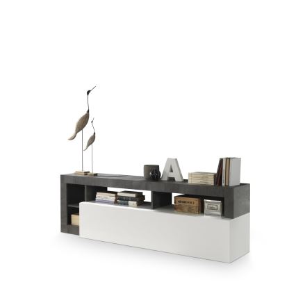 TV galdiņš LENOR balts/antracīts