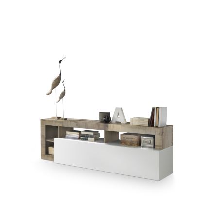 TV galdiņš LENOR balts/brūns