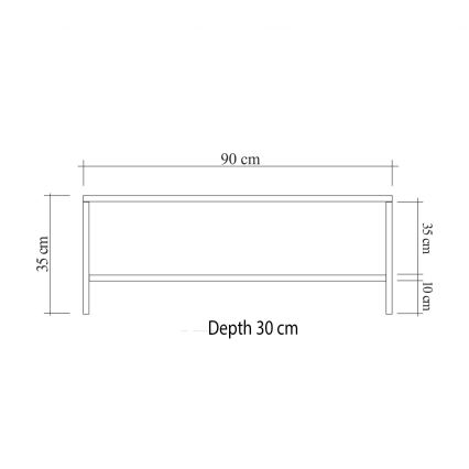 TV Galdiņš ROZI 45x90 cm balts