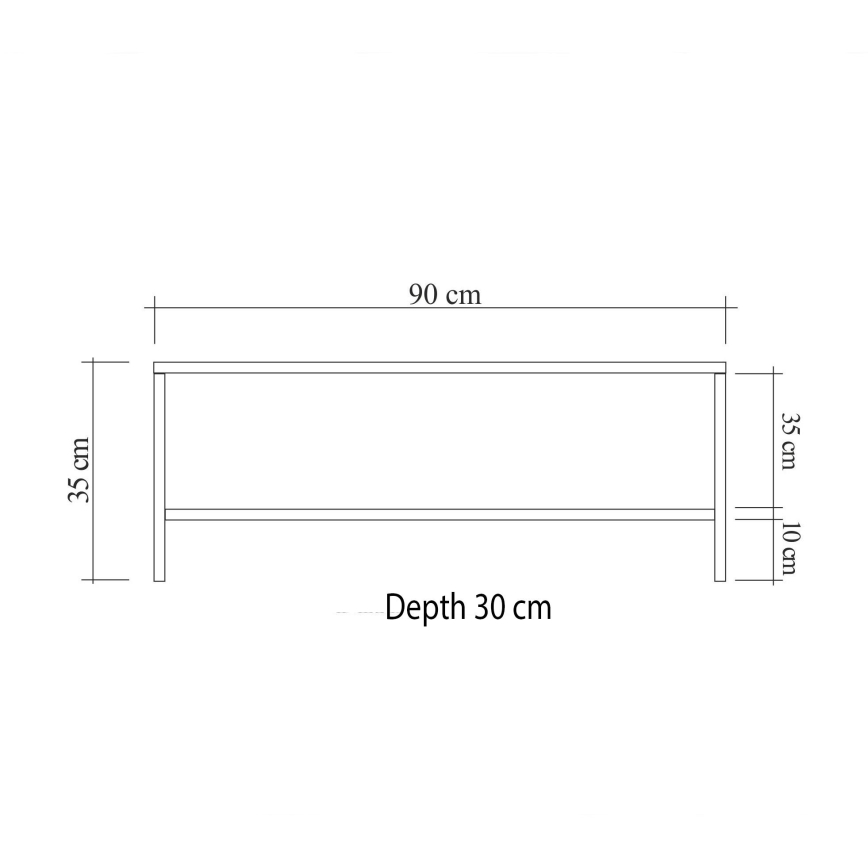 TV Galdiņš ROZI 45x90 cm balts
