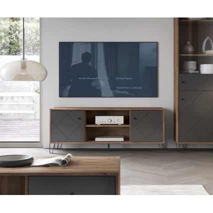 TV galdiņš SULA ozola craft/melns