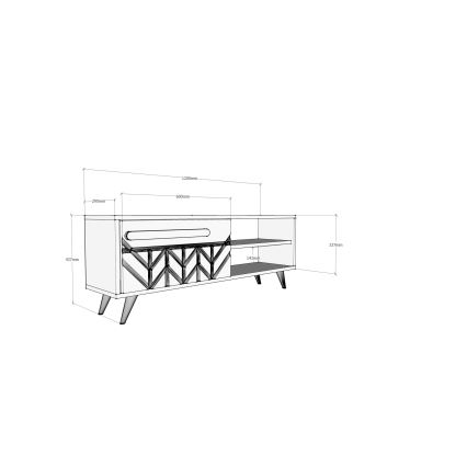 TV Galdiņš VENEDIK 43,7x120 cm balts