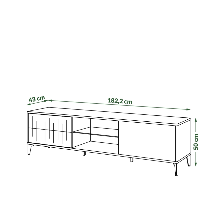 Televīzijas galds ar atvilktnēm RONJA taupe/melns