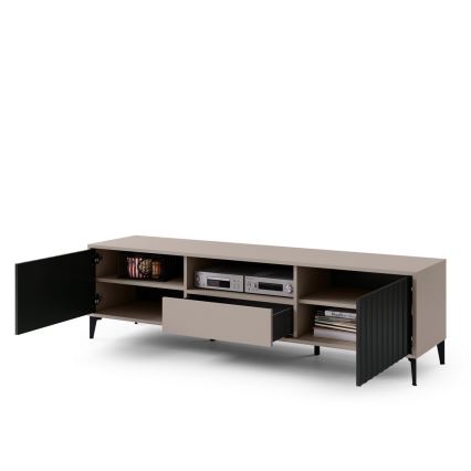 Televīzijas galds ar atvilktni RONJA taupe/melns
