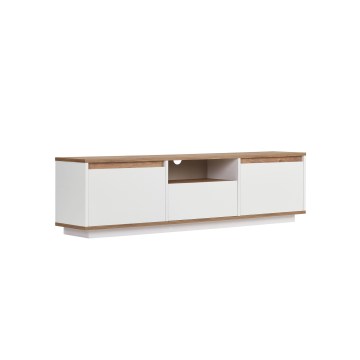 TV galds KREDE 160x30 cm balts/priede