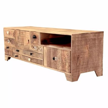 TV galds MANU 160x50 cm masīvkoks/mango koks