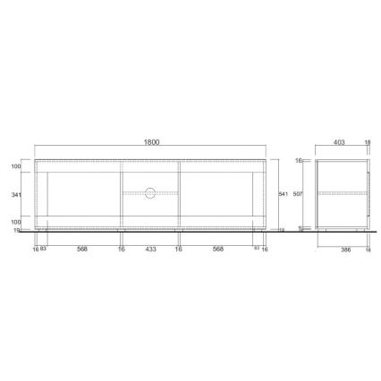 TV galds NERILA, balts