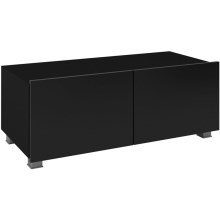TV galds PAVO 37x100 cm spīdīgi melna/matēts melna