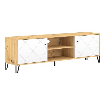 TV galds SULA Artisan ozols/balts