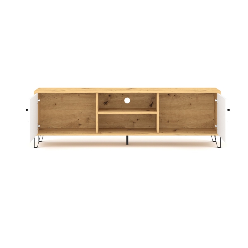 TV galds SULA Artisan ozols/balts