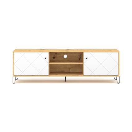 TV galds SULA Artisan ozols/balts