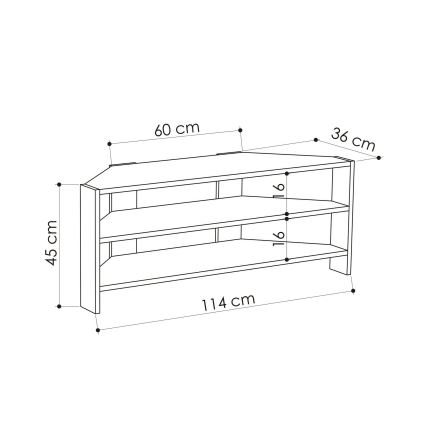 TV galds THALES 45x114 cm ozols