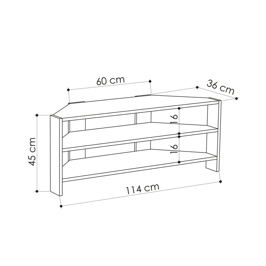TV galds THALES 45x114 cm ozols