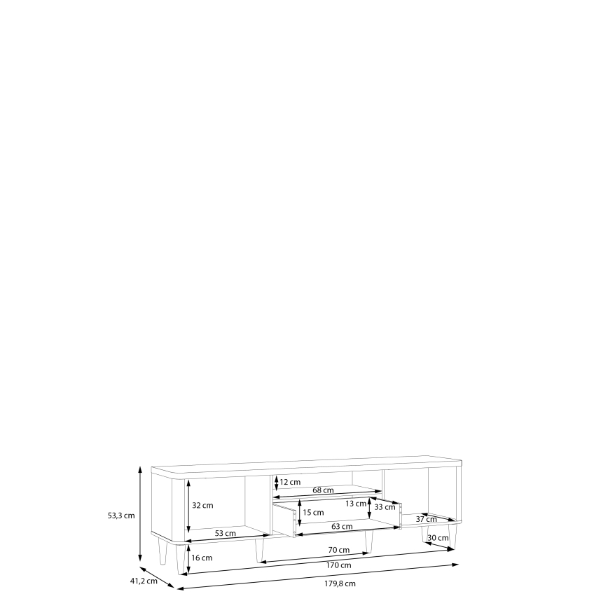 TV galds VIRO brūns/bēšs