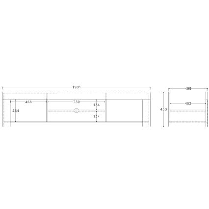 TV skapītis FINERA balts