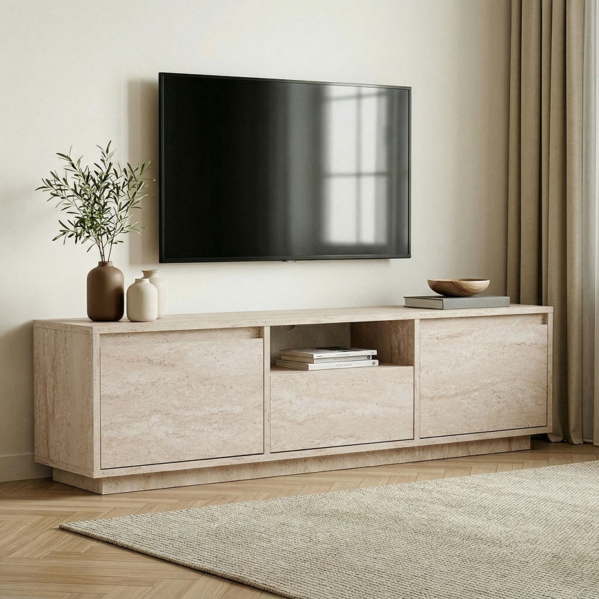 TV skapītis KREDE 160x30 cm bēšs