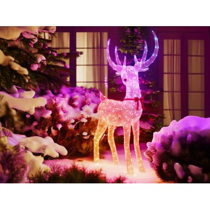Twinkly - LED RGBW ar regulējamu spilgtumu ārpustelpu Ziemassvētku ziemeļbriedis REINGEERS 250xLED IP44 Wi-Fi