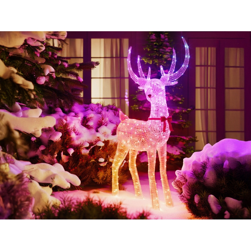 Twinkly - LED RGBW ar regulējamu spilgtumu ārpustelpu Ziemassvētku ziemeļbriedis REINGEERS 250xLED IP44 Wi-Fi