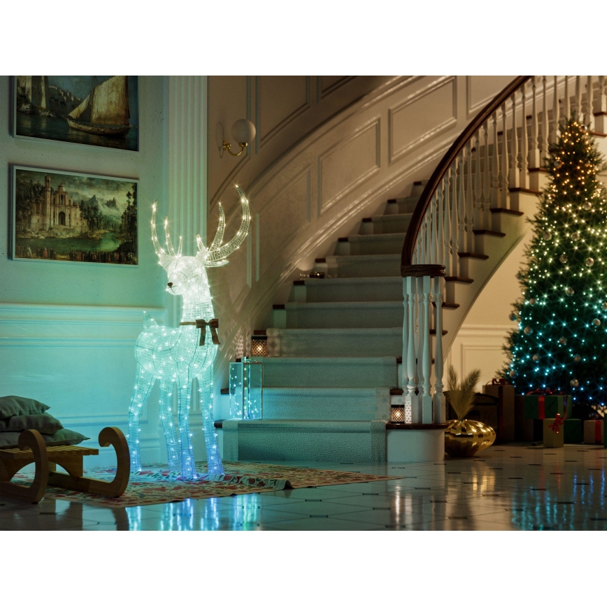 Twinkly - LED RGBW ar regulējamu spilgtumu ārpustelpu Ziemassvētku ziemeļbriedis REINGEERS 250xLED IP44 Wi-Fi