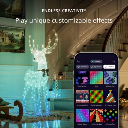 Twinkly - LED RGBW ar regulējamu spilgtumu ārpustelpu Ziemassvētku ziemeļbriedis REINGEERS 250xLED IP44 Wi-Fi