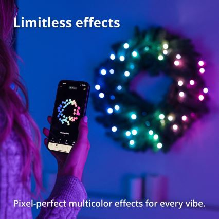 Twinkly - LED RGB Aptumšojama Ziemassvētku vainags 50xLED d. 60 cm Wi-Fi