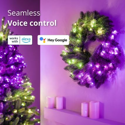 Twinkly - LED RGB Aptumšojama Ziemassvētku vainags 50xLED d. 60 cm Wi-Fi