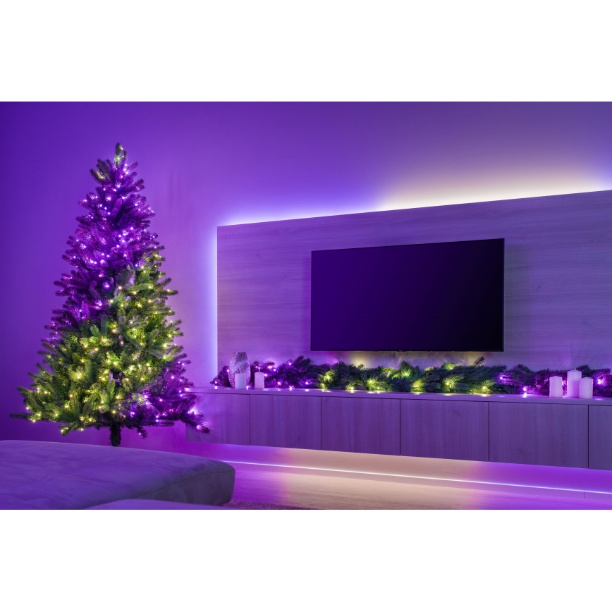 Twinkly – LED RGBW regulējama Ziemassvētku dekorācija GARLAND 50xLED 2,7 m Wi-Fi