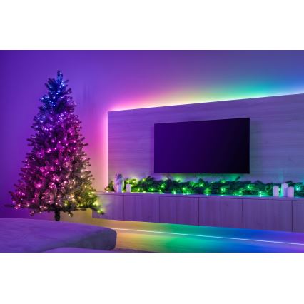 Twinkly – LED RGBW regulējama Ziemassvētku dekorācija GARLAND 50xLED 2,7 m Wi-Fi