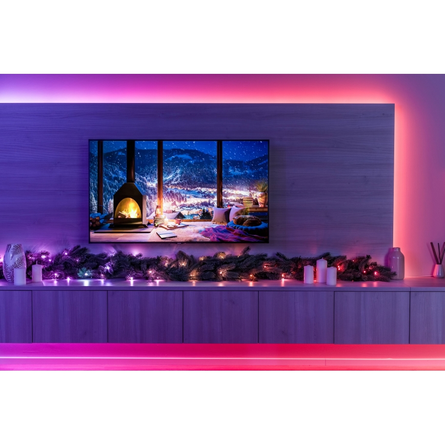 Twinkly – LED RGBW regulējama Ziemassvētku dekorācija GARLAND 50xLED 2,7 m Wi-Fi