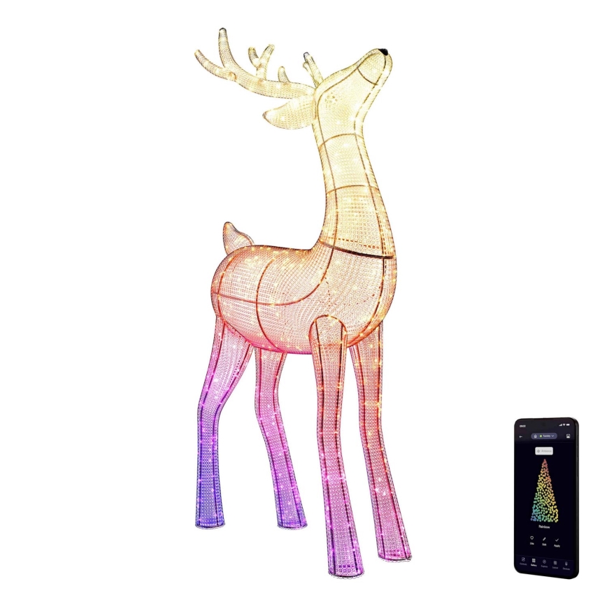 Twinkly - LED RGBW Aptumšojama āra Ziemassvētki ziemeļbriedis REINGEERS 240xLED IP44 Wi-Fi