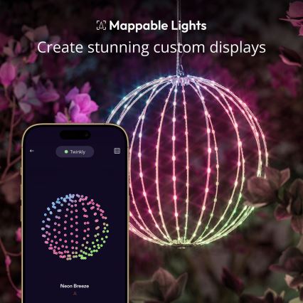 Twinkly - LED RGBW regulējama āra dekorācija SPHERE 210 LED IP44 Wi-Fi
