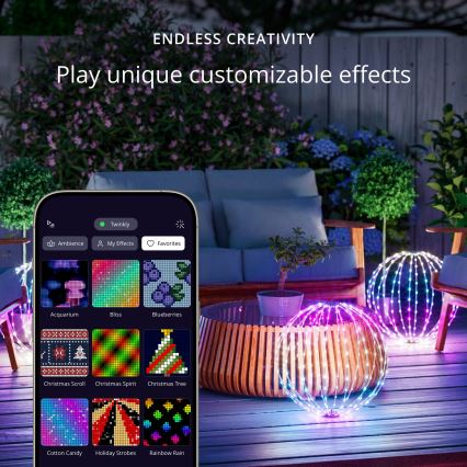 Twinkly - LED RGBW regulējama āra dekorācija SPHERE 210 LED IP44 Wi-Fi