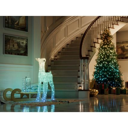 Twinkly - LED RGBW regulējams āra Ziemassvētku ziemeļbriedis REINGEERS 200 LED IP44 Wi-Fi