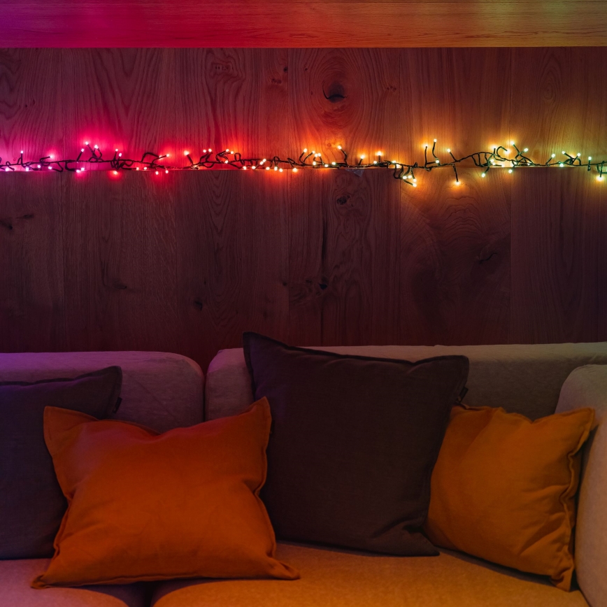 Twinkly - LED RGBW Aptumšojama āra Ziemassvētku virtene CLUSTER 400xLED 9,5m IP44 Wi-Fi