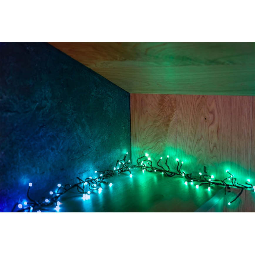 Twinkly - LED RGBW Aptumšojama āra Ziemassvētku virtene CLUSTER 400xLED 9,5m IP44 Wi-Fi