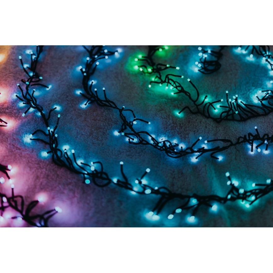 Twinkly - LED RGBW Aptumšojama āra Ziemassvētku virtene CLUSTER 400xLED 9,5m IP44 Wi-Fi