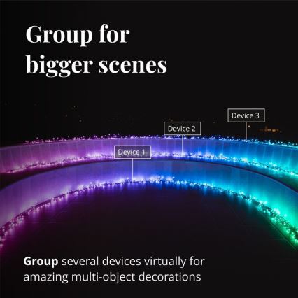 Twinkly - LED RGBW Aptumšojama āra Ziemassvētku virtene CLUSTER 400xLED 9,5m IP44 Wi-Fi