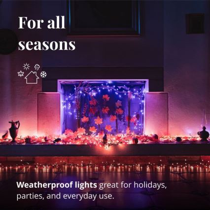 Twinkly - LED RGBW Aptumšojama āra Ziemassvētku virtene CLUSTER 400xLED 9,5m IP44 Wi-Fi