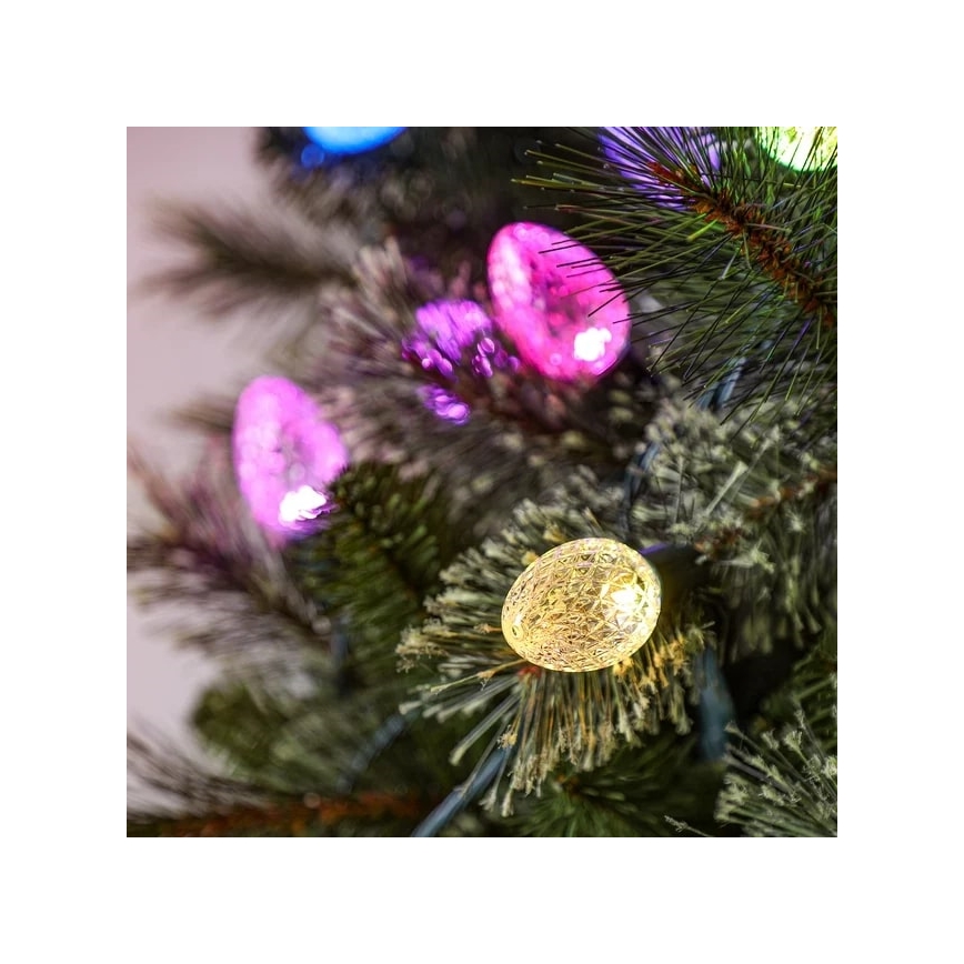 Twinkly - LED RGB Aptumšojama āra Ziemassvētku virtene FACETED 80xLED 26,5 m IP44 Wi-Fi
