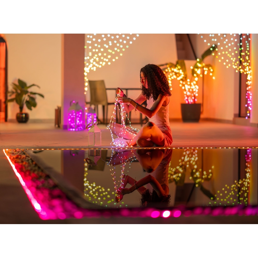 Twinkly - LED RGB Dimmable Ziemassvētku virknes ķēde DOTS 60xLED 7 m USB Wi-Fi