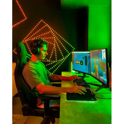 Twinkly - LED RGB gaismas virtene DOTS, dimējama, 60 LED, 7 m, USB, Wi-Fi