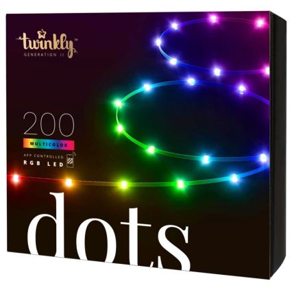 Twinkly - LED RGB Āra aptumšojama josla DOTS 200xLED 10 m IP44 WiFi