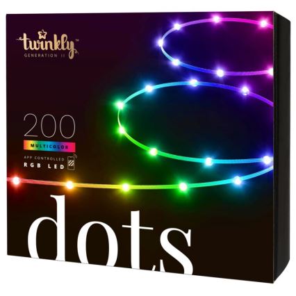 Twinkly - LED RGB Āra aptumšojama josla DOTS 200xLED 10 m IP44 Wi-Fi