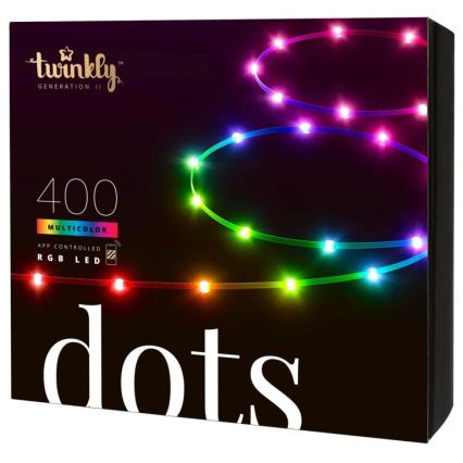 Twinkly - LED RGB Āra aptumšojama josla DOTS 400xLED 20 m IP44 Wi-Fi